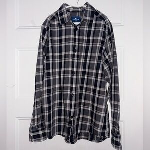 Kids Plaid Button Down Shirt in Black and Gray Size 12 Medium for boys 152 Eur